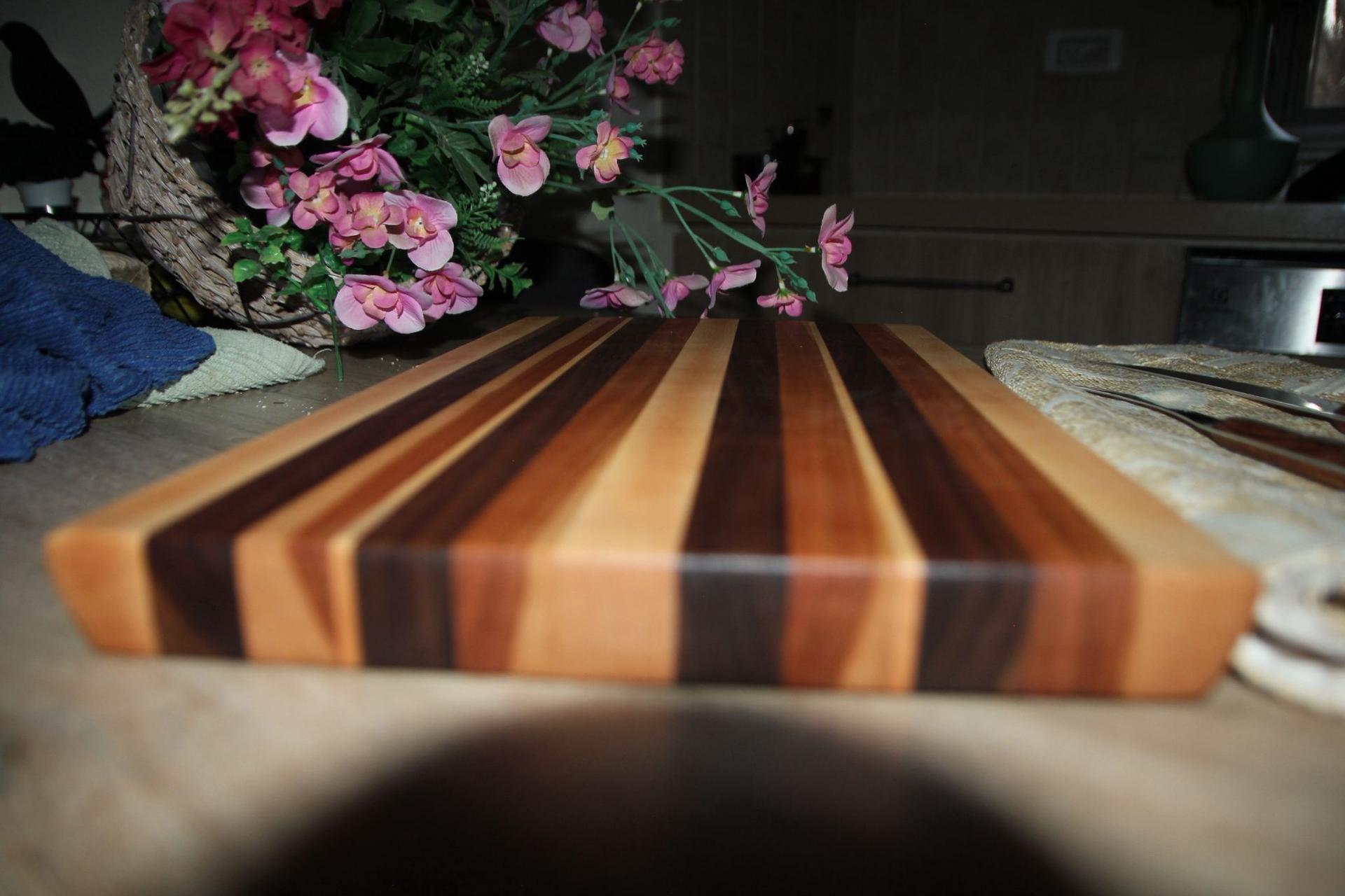 Natural Striped Butcher Block